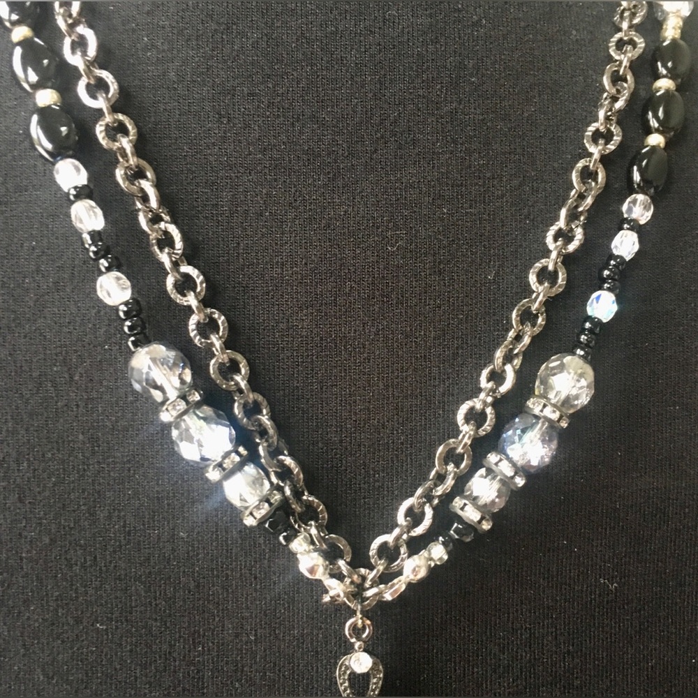 Handcrafted vintage double stranded pendant Amazing sparkle & movement-stunning - Picture 4 of 12